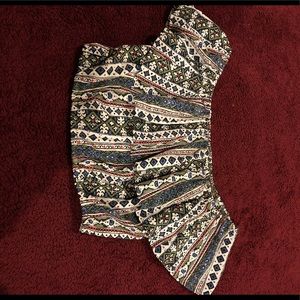 Cropped off the shoulder top